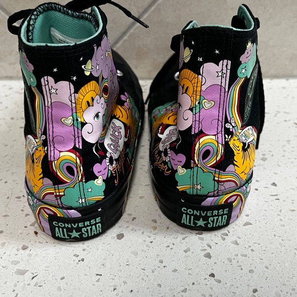 Converse Psychedelic Hoops Black Hi Top Sneaker - Picture 6 of 9